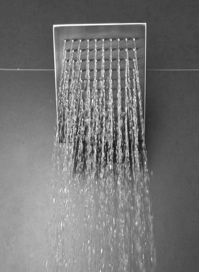 Clinton Heavy Stainless Steel 8X8 Inch Ultra Slim Overhead Shower With (18" Inch) Square Shower Arm - Image 2